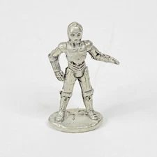 1997 LFL Kenner STAR WARS  C-3PO DROID 1” Micro Figure Monopoly Size Aluminum