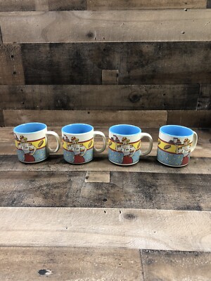 Vintage Willitts Designs 1986  11 Oz Coffee Mug Cup Lot of 4
