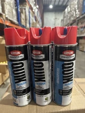 Krylon Quick Mark Apwa Brilliant Red Water Based Paint Industrial 12 Pack 17 Oz