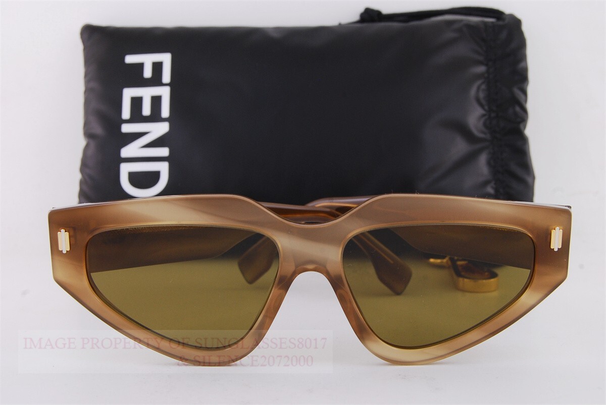 Brand New FENDI Sunglasses FE 40163U 59E Horn/Brown For Women | eBay