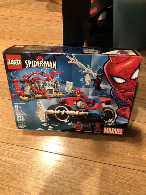 LEGO Marvel Spiderman Spider-Man Bike Rescue Building 76113 | eBay