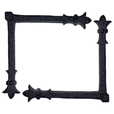 2 Pack  6" Decorative L Corner Bracket, Rustic Right Angle Bracket Iron Brace