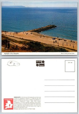 Highcliffe-on-Sea Hampshire Beach Groyne John Hinde Postcard UK