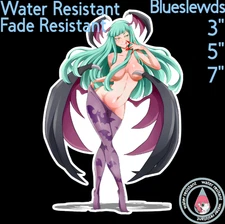 Darkstalkers Morrigan Aensland 3"/5"/7" Lewd Anime Laptop Bottle Sticker