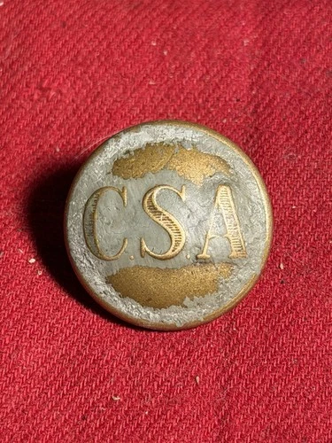 Civil War Confederate “C.S.A.” Staff Officer Coat Button