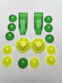 LEGO Space Insectoids Trans-Neon Green Windscreen Canopy Hemisphere Lot 6919 VTG