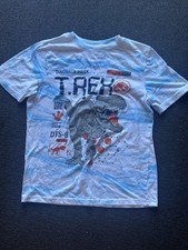 Kids Jurassic World T-Rex Tshirt Color Blue Grey T-Rex On The Front Size Large