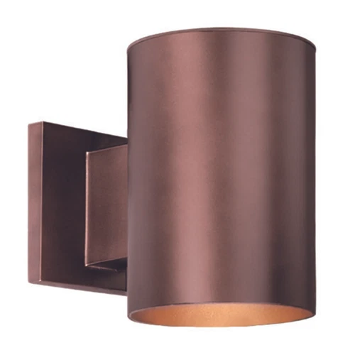 Vaxcel Chiasso Aluminum 1 Light Bronze Dark Sky Cylinder Outdoor Wall Lantern - Picture 1 of 11