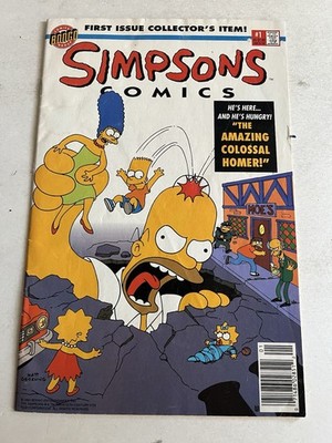 SIMPSONS COMICS #1 1993 Bongo Comics VG 4.0 Reader Copy No Poster