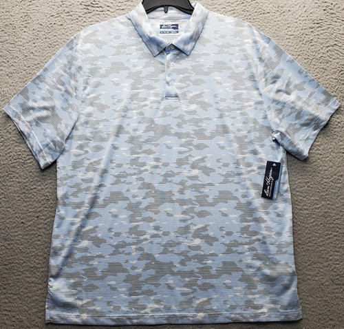 Ben Hogan Polo Shirt Mens XL Multi Golf Performance Camouflage Stretch Popover