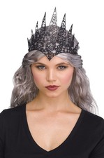 Brand New Glitter Queen Crown Black 