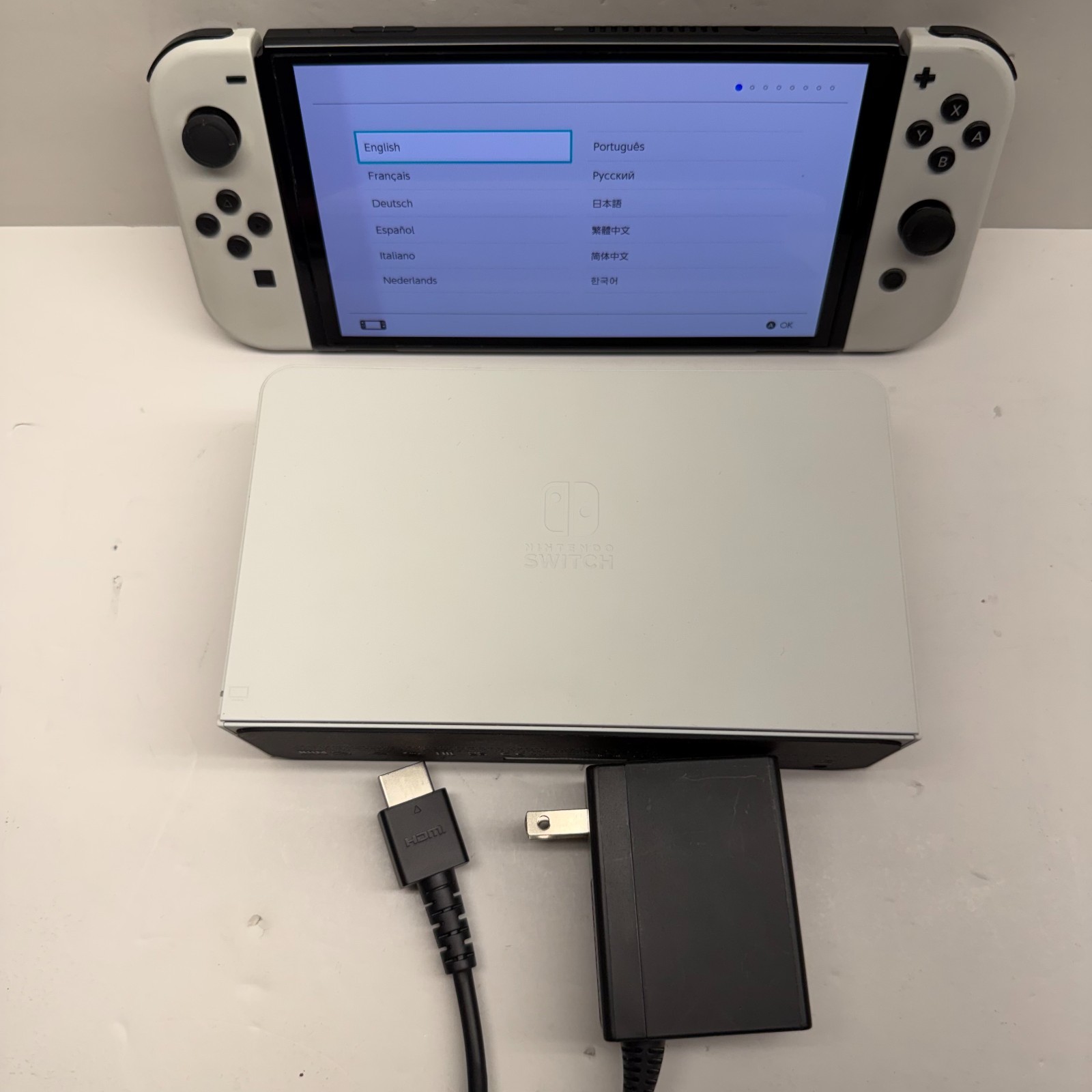 Nintendo Switch OLED Model HEG-001 Console + Dock & Cables - Pre Owned TESTED