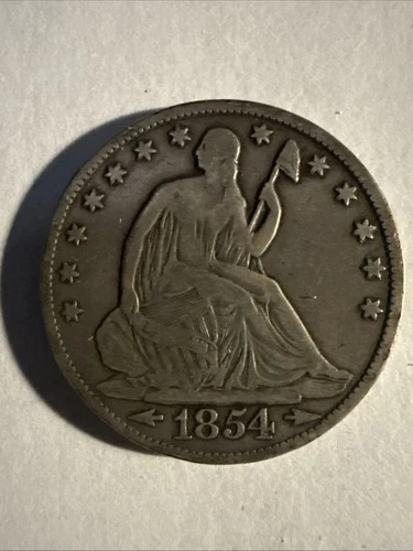 1854 O Seated Liberty Half Dollar Fine Nice Condition