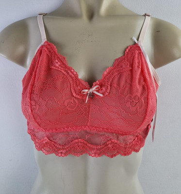 Pretty Polly Lola Lace 4Pcs Bralette Bundle Coral Pink Size S Non Wired New