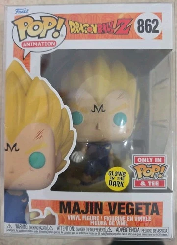 Funko Pop & Tee: Dragonball Z Majin Vegeta #862 GITD Funko Pop. Gamestop