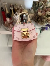 Tote Bag Charm Canvas Mini Purse Key Chain Luxury EarBuds Headphones Holder New