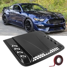 Glossy Black Air Flow Intake Hood Scoop Bonnet Vent Cover Decor For Ford Mustang