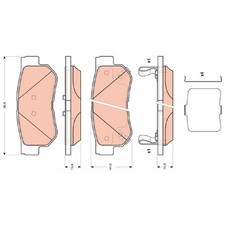 Satz Bremsbeläge Bremsklötze hinten für Hyundai Getz TB | 247992