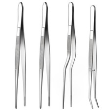 Fine Tweezer Tongs,4Pcs Cooking Tweezers,6.3Inch Stainless Steel Food6943
