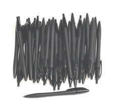 30ct Lot Misprint Retractable Click Pens JAVALINA Hub Pen BLACK w/ BLACK Trim