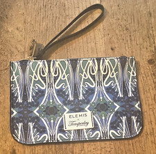 Elemis x Temperley London Blue Green Black Wristlet Clutch Make Up Bag - NEW