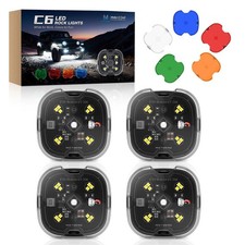 4 Pods Led Rock Lights Bright White Waterproof Underglow Light Kit Offroad Truck 4 Pods Led Rock Lights Bright White Waterproof Underglow Light Kit Offroad Truck