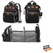 Unisex Baby Diaper Bag with Waterproof Design & Convenient USB Charging Port