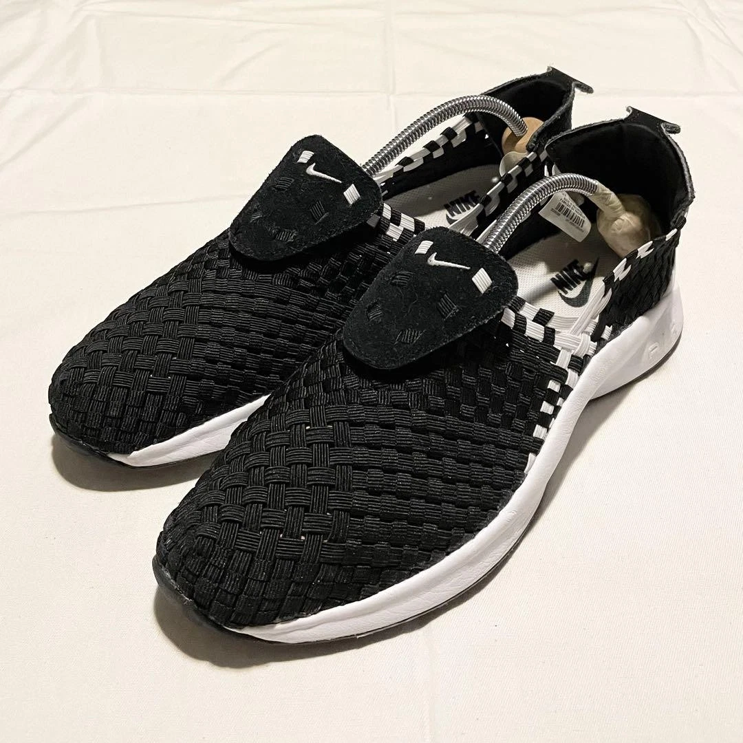 Nike Air Woven Sneakers Uomo Nero Bianco Taglia US 9 Buone Condizioni