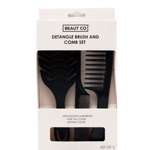 1 X Small Set Of Detangling Hair Brush Set Black Colour