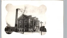 WHEATON COLLEGE POWER HOUSE il real photo postcard rppc illinois history