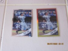 Aaron Judge 2018 Panini Optic Lot of (2) #114 Base and #114 Red and Yellow Prizm