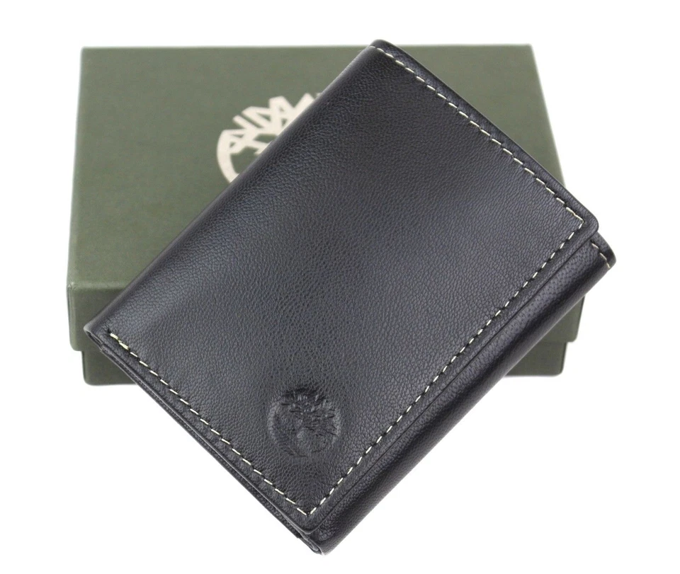 Timberland Men's Genuine Leather Passcase Credit Card Id Trifold Wallet