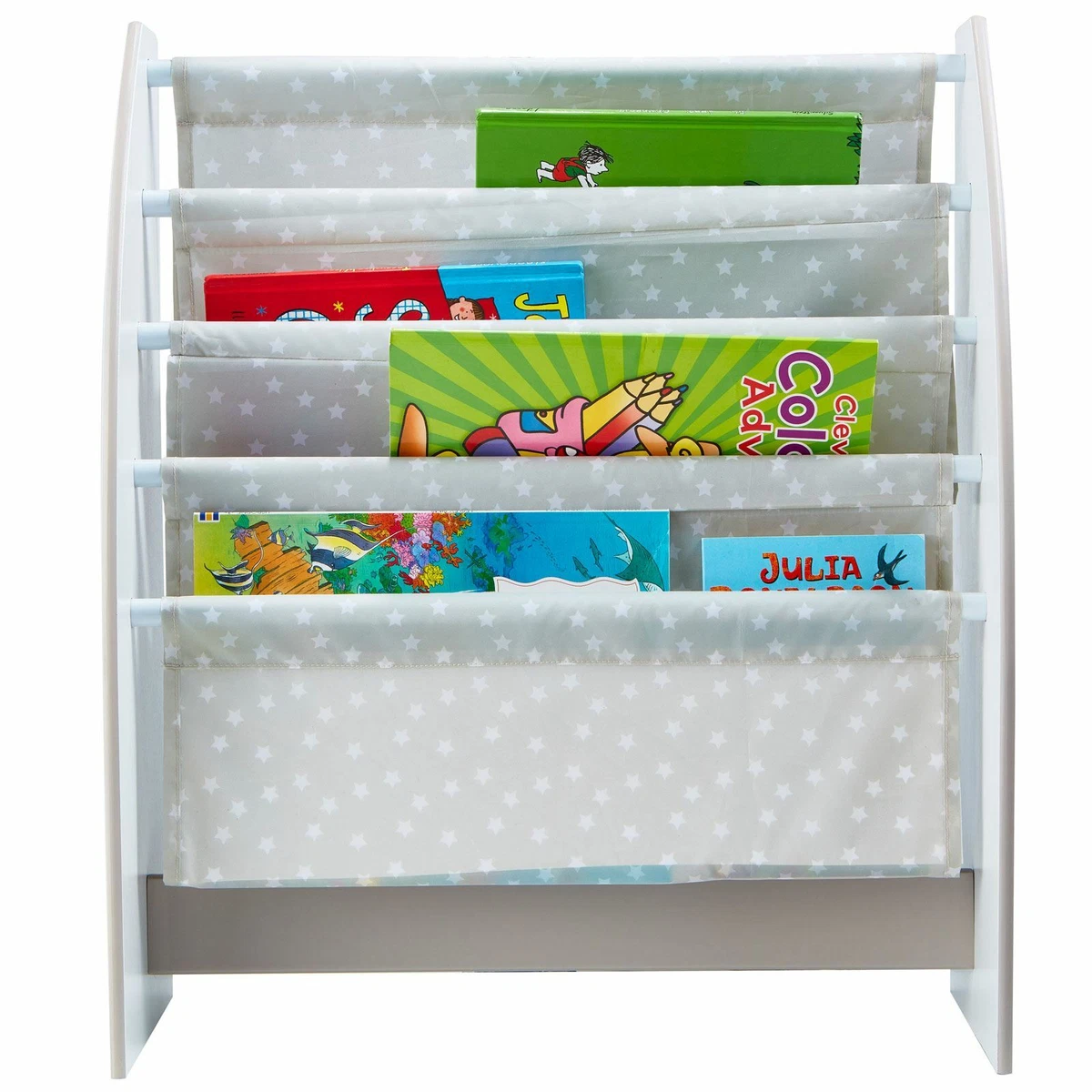 White and grey star on sale bookcase
