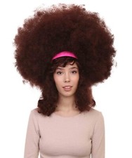 Women's Super Size Jumbo Afro Wig Brown Sports Wigs HW-3794