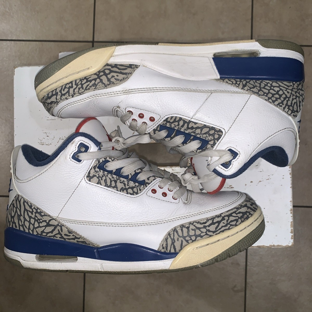 Size 9.5 - Jordan 3 Retro OG Mid True Blue 676556807648 | eBay