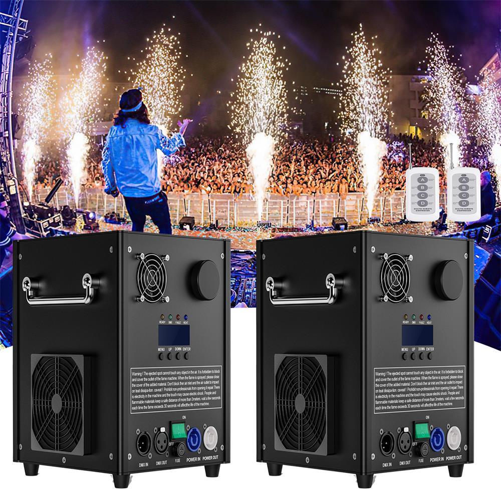 2x 750W Sparkular fuegos artificiales máquina de chispas Cold Spark Machine DMX DJ boda