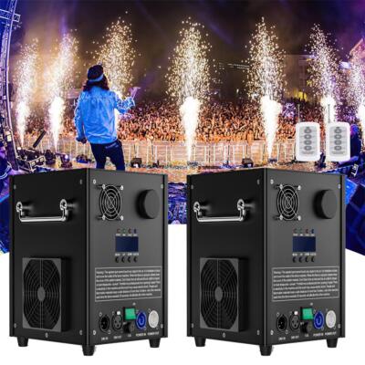 2x750W Cold Spark Feuerwerksmaschine DMX Funkenmaschine Hochzeit DJ Bühneneffekt