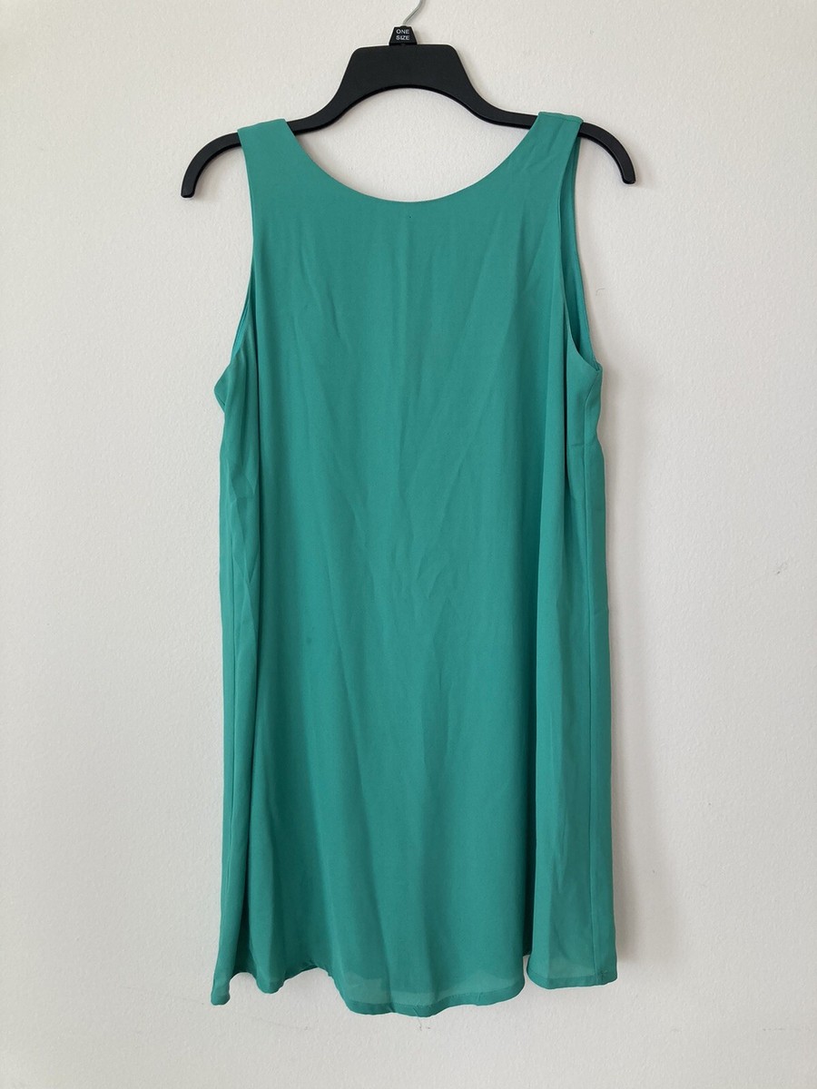 Women's Everly Solid Green Sleeveless Bow Back Dress Size M | eBay Women's Everly Solid Green Sleeveless Bow Back Dress Size M | eBay
