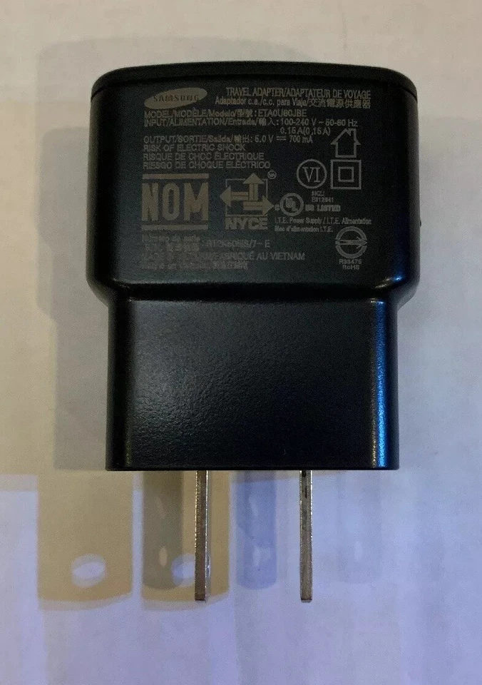 Genuine Samsung Power Adapter OEM Travel Plug 5V 700mA - ETA0U60JBE - With USB - Image 2 of 3