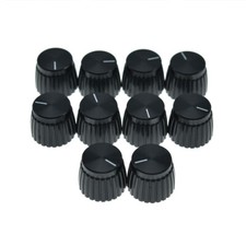 10x Guitar AMP Amplifier Knobs Black w/ Black Cap Push-on fit Marshall Amplifier