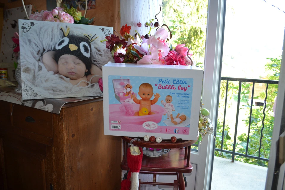 petitcollin  poupee neuve petit calin bubble boy +  acce EPUISE mondial - Photo 2/4