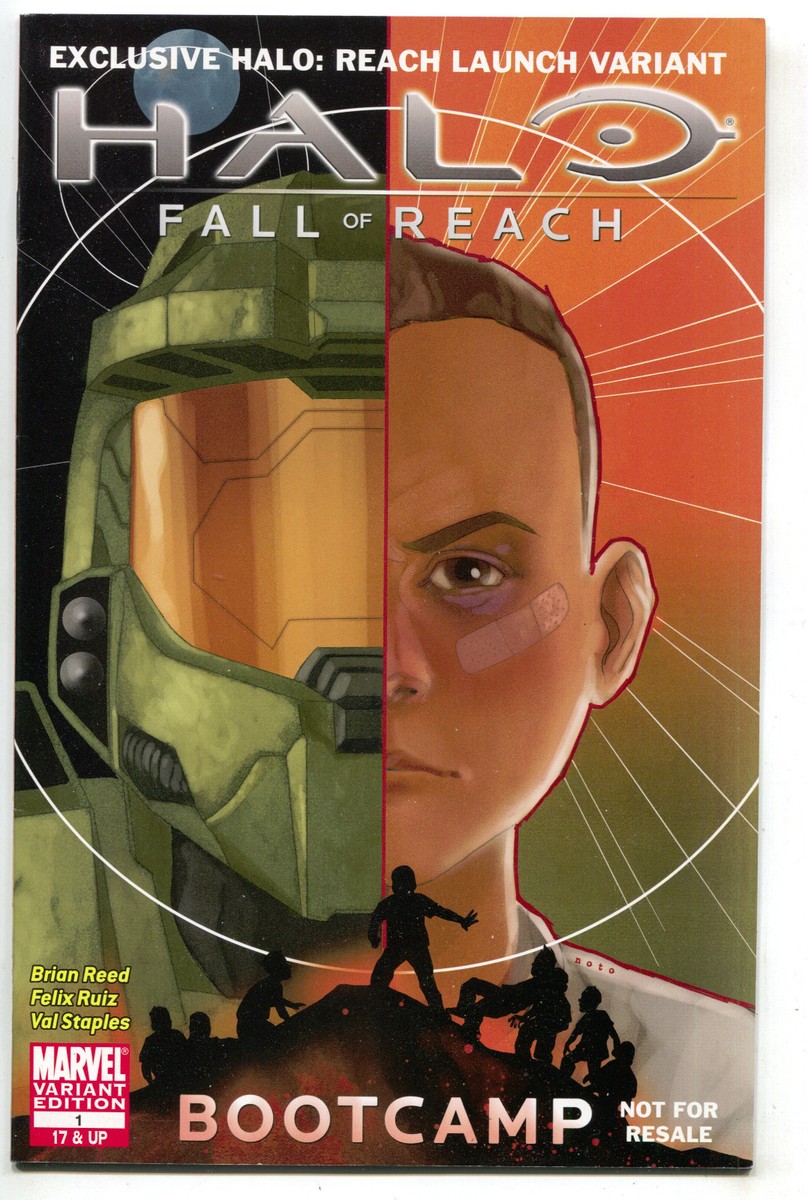 Halo Fall Of Reacjh Boot Camp 1 Marvel NM- Xbox 360 Launch Phil