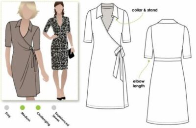 Style Arc Schnittmuster Lea Wickelkleid Größen 18-30