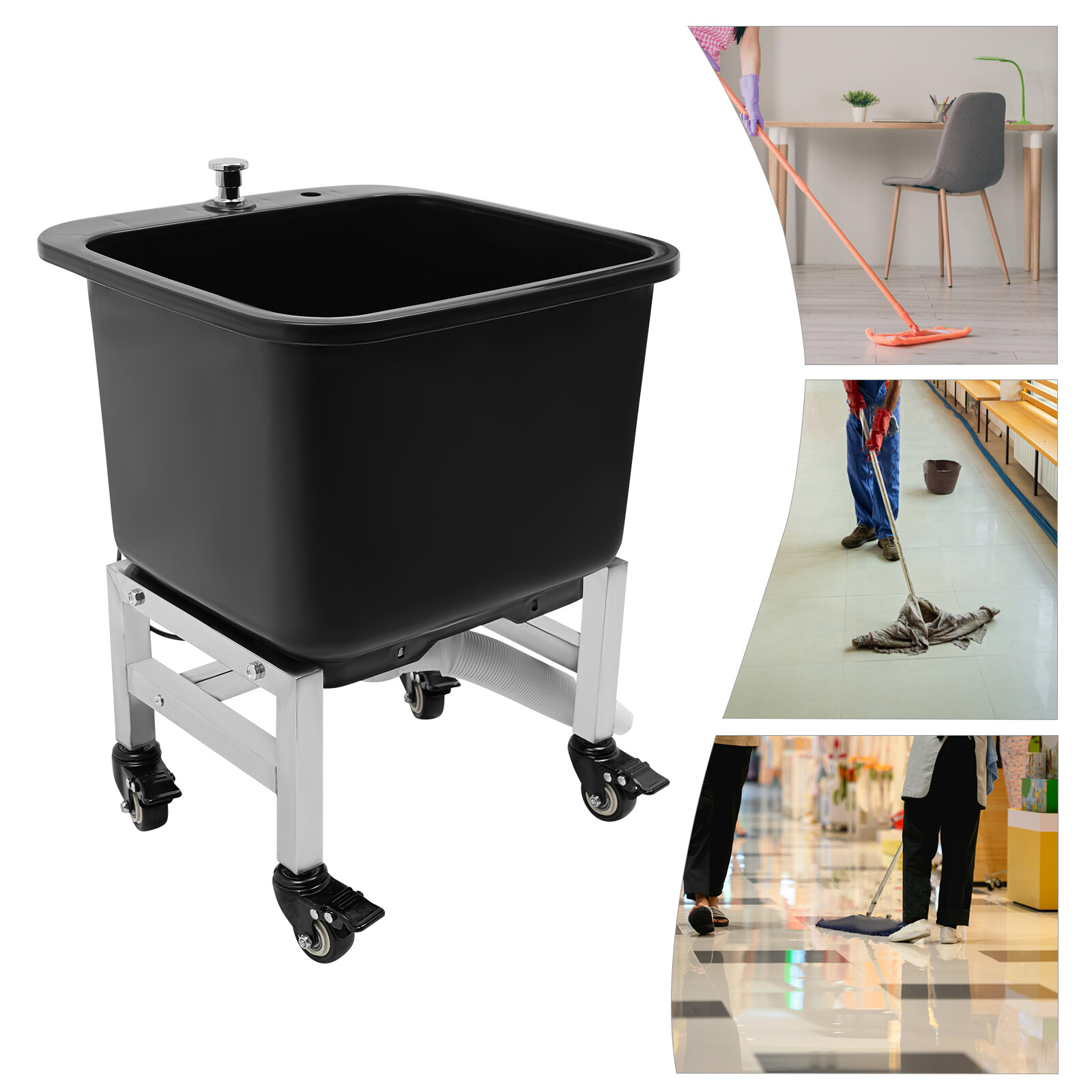 Commercial Plastic Floor Mop Sink 14.17*12.6*10.24in Mop Buckets Utility Sink