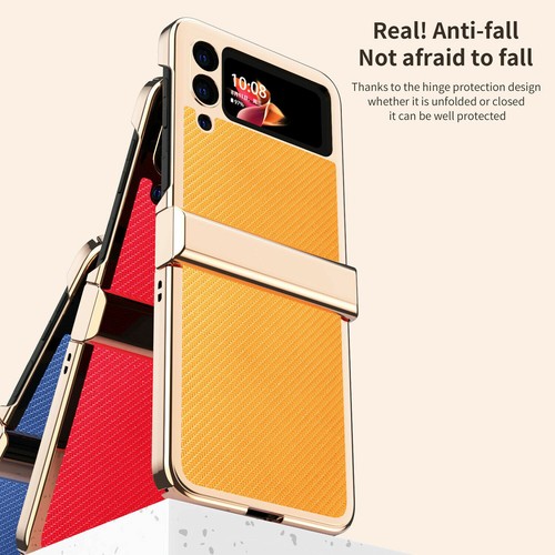 Shockproof Plating Hybrid Folding Back Case Cover For Samsung Galaxy Z Flip 3 5G - Picture 4 of 29