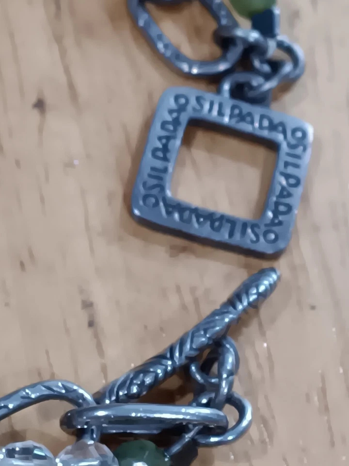 Браслет из чистого серебра с полудрагоценными камнями из зеленого нефрита Silpada  - Изображение 4 из 4