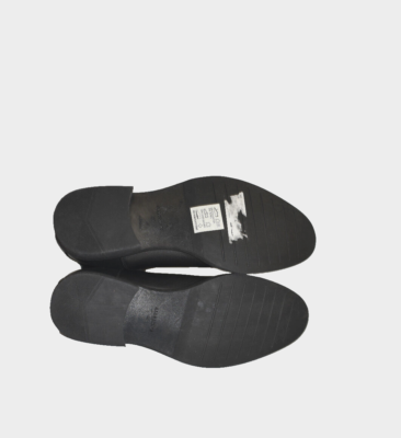 New! AllSaints Black Creed Leather Chelsea Distressed Boots  display picture 2