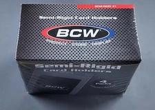 200 CT BOX BCW GRADED CARD SUBMISSION SEMI RIGID 1 SR1 CARD HOLDERS CASE PSA BGS