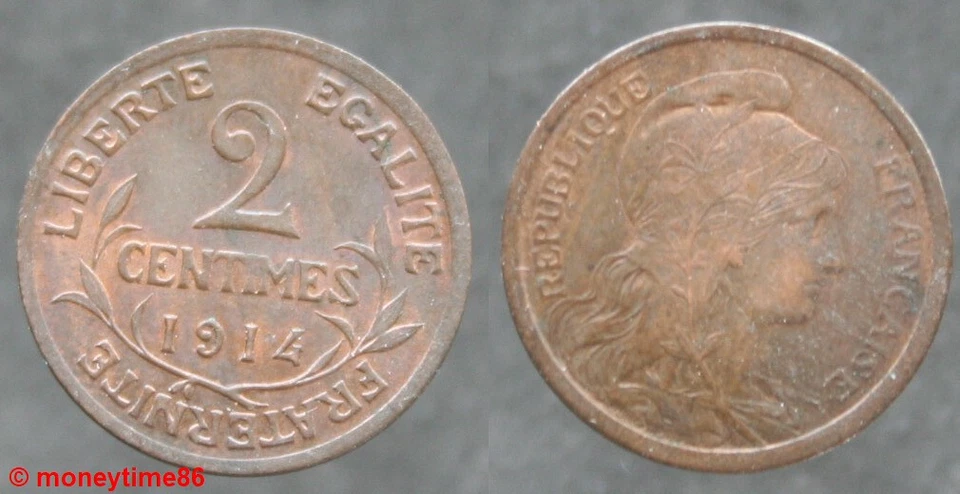 France ! 2 centimes Dupuis cuivre 1914 en SUPERBE ETAT - Photo 1/1
