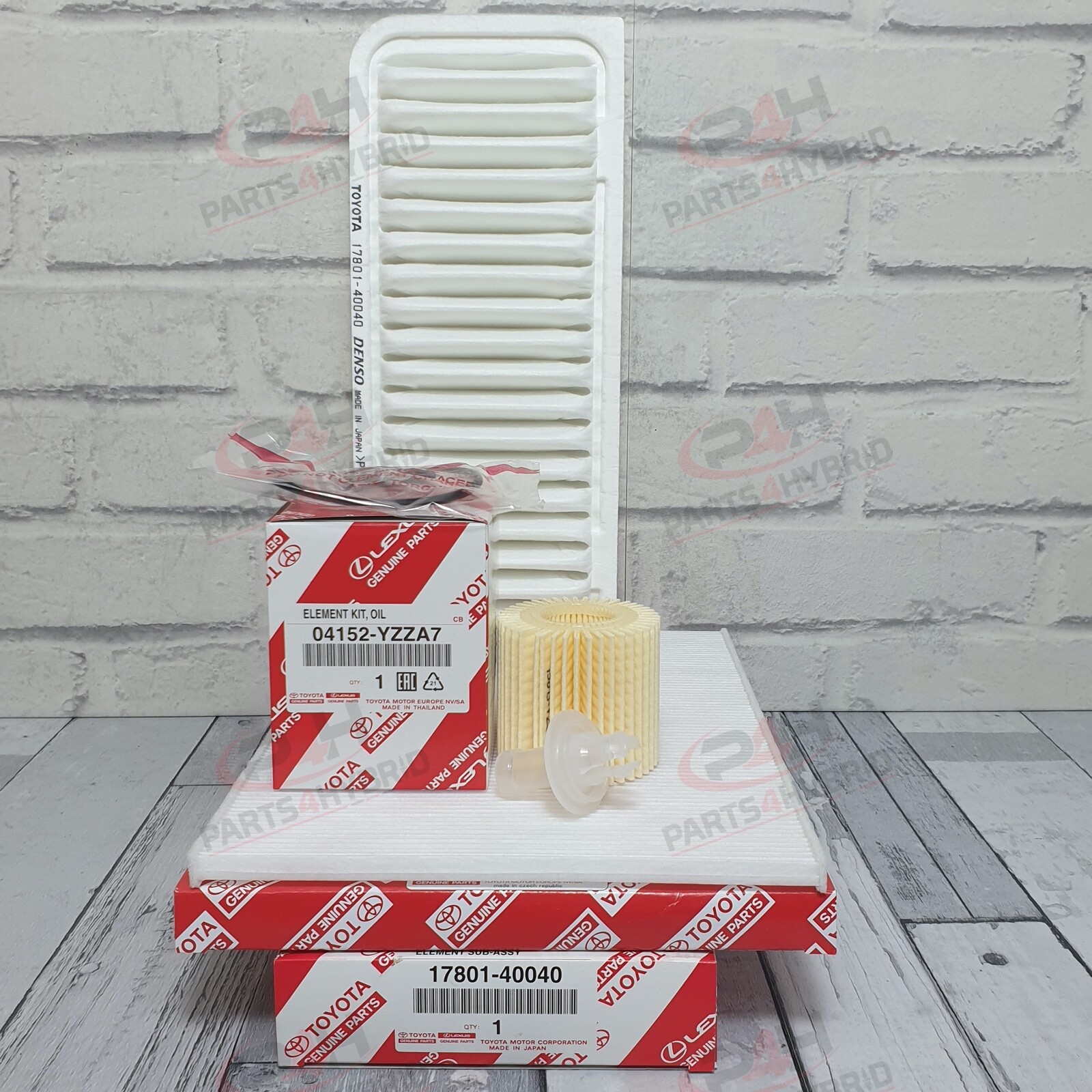 GENUINE TOYOTA iQ SERVICE FILTERS NGJ10 1.3L 2008-2014 ALL FILTERS & WASHER